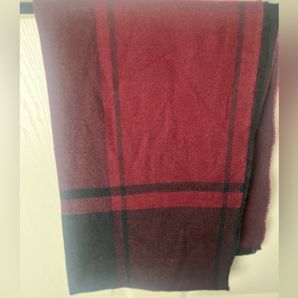 Alfani Burgundy and Black Scarf